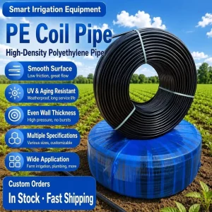 Sprinkler Irrigation Flexible PE Pipes 1/2 Inch 20mm Diameter Smooth Inner Wall High Pressure Eco-Friendly Agriculture