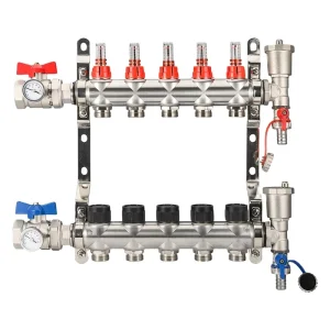 Stainless Steel Cooling Water Distributor Separator Manifold Mixing Pipes Pex 3/4 Control Center Manifold System