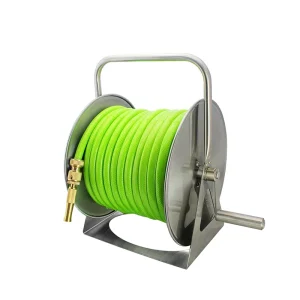 Stainless Steel High Pressure Adjustable Flexible Wall Mountable Garden Irrigation Hose Reel