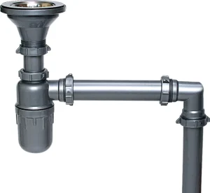 Stainless Steel Sink Strainer and Plastic Drain Pipe for Kitchen or Bathroom