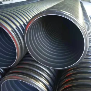 Steel Belt Reinforced Flexible High Strength HDPE Corrugated Drainage Sewer Pipe for Underground Sewage System High Pressure
