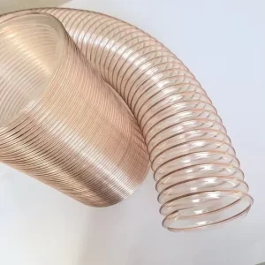 Steel Wire Flexible Durable Oil Corrosion Resistant PU Hose High Pressure Dust Suction Fume Extraction Irrigation Construction