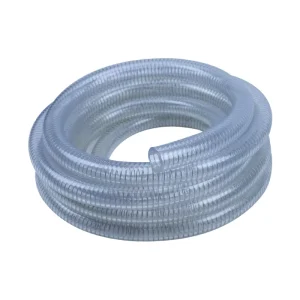Steel Wire Spring Reinforced High Pressure Flexible PVC Hose Pipe Anti Vacuum Anti Burst Structure Abrasion Resistant for Fluid