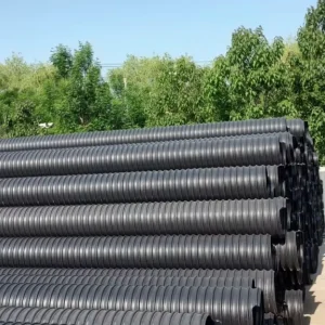 Stormwater Sewage HDPE Steel Strip Reinforced Lightweight Corrugated Pipe PE80 PE100 DN300-DN3000 Steel Plastic Composite