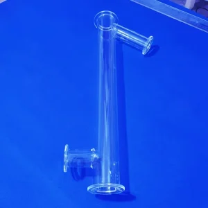 Temperature Wear and Acid Resistant Transparent Flange Quartz Tube Laboratory Glass Quartz Tube Large Diameter Quartz Tube