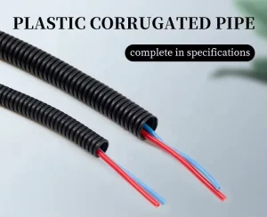 Thickened Flexible Corrosion Resistant Waterproof PP Plastic Corrugated Black 1 in 1/2 Thread Pipe for Cable Protection