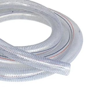 Transparent High Pressure Anti Static Wear Resistant Durable Flexible 50m PVC Steel Wire Reinforced Hose