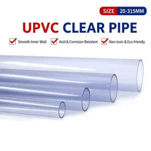 Transparent Rigid PVC-U Pipe Thick-Wall High Pressure Large Diameter UPVC Transparent Pipe
