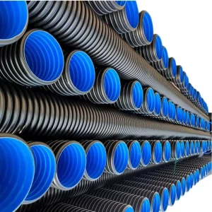 Twin Wall Threaded HDPE Corrugated Drainage Pipe SN4 SN8 DN110 DN1200 Municipal Road Sewer Pipe OEM Manufacturer