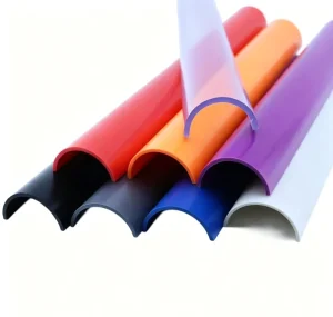 U Shaped Drainage Pipe 50 Semi Circular U shaped Groove Downpipe 110 Plastic Round Pipe in Two Pieces