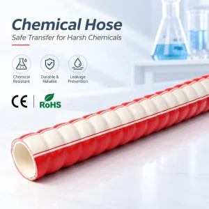 UPE lined Chemical Hose Resistant to Strong Acids and Alkalis Suitable for Solvent Extraction Dispensing Flanges Are Available