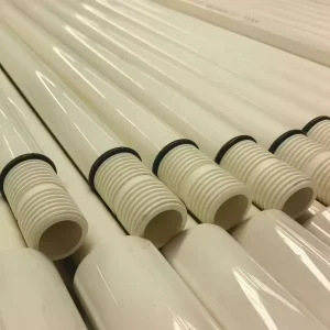 UPVC Submersible Pump Riser Pipe 1inch 4 Inch Threaded Column Pipe for Deep Well Water Lifting 50 Years Service Life