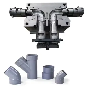 UPVC Water Supply Pipe 90 Degree Right Angle Elbow Fitting Joint Injection Molding Precision Cold Hot Runner Plastic Custom Mold CNC