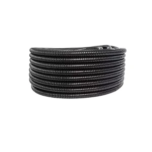 UV Resistant PVC Flexible Steel Conduit Black Plastic Coated Metal Corrugated Tube