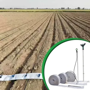 UV-resistant PE High Pressure Wear-resistant Pre-drilled Drip Irrigation Main Pipe White Custom Length Agricultural Use