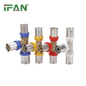 Underfloor Heating Brass PEX Pipe Fitting Press Fitting Tee Elbow Multilayer PEX a Press Fitting