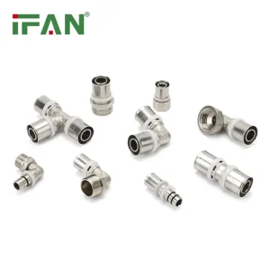 Underfloor Heating Brass PEX Pipe Fitting Press Fitting Tee Elbow Multilayer PEX a Press Fitting