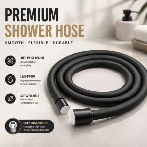 Universal Thickened PVC Modern Shower Hose Flexible Nozzle Leak proof High Pressure Resistant Tool free Installation