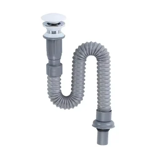 Universal Water Drain Pipe for Sinks, Anti-odor U-shaped Adjustable Sink Drain, Bathroom Basin Drain Pipe