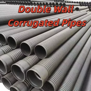 Virgin HDPE Double Wall Corrugated Drainage Pipe SN8 Threaded Socket Sewer Culvert DN200 DN800 ISO9001 CE