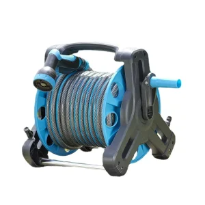 Wall Mounting Portable Hose Reel Cart Household Water Irrigation Hose Car Washing Storage Cart Water Hose Storage Rack