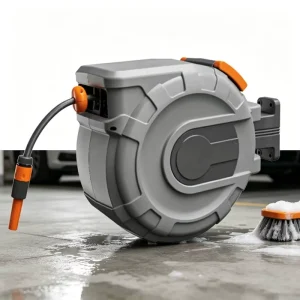 Wall-mounted Automatic Hose and Reel Easy Storage Pressure Watering Cleaning Hose Reel