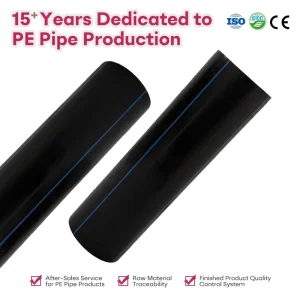 Water Supply HDPE Irrigation Pipe ISO High Pressure Eco Friendly 250mm with Hot Melting Connection for Municipal Greening