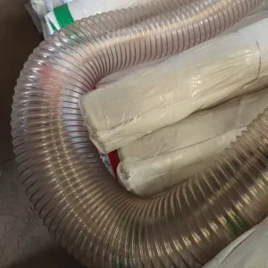 Wear Resistant Low Temperature Resistant PU Steel Wire Corrugated Pipe PU Air Duct Hose