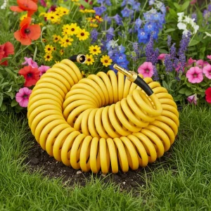 Wear-resistant Chemicals Resistant Retractable Spiral Hose All Weather Use Recoil Garden Hose EVA Coil Garden Hose