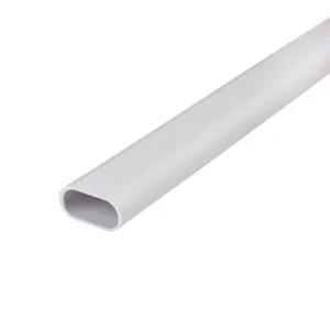 White Cable Tidy Oval Conduit
