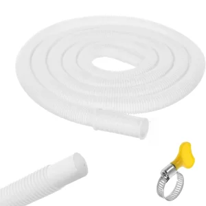 White Electric Flexible Plastic Home Air Conditioning Drainage Pipe Kit Universal Condensate Extension Pipe Optional Length