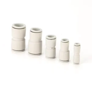 White KQ2H Series Equal Diameter Straight through Pneumatic Connector KQ2H04 06 10 12 16