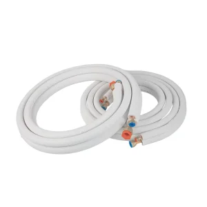 White PE Copper Pipe Central AC Mini Split AC Units HVAC Systems Part Black Rubber Insulation Air Conditioner Insulation Pipes