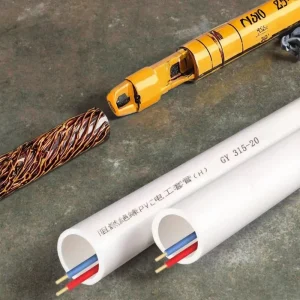 White PVC Electrical Conduit Pipe 16mm Diameter Glue Connection Durable Flame Retardant PVC Extruded for Wire Protection