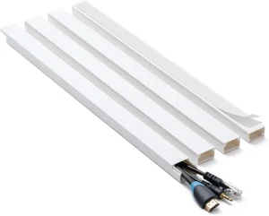 White PVC Network Wiring Cable Duct Floor Trunking Customizable Size 90 Shore Hardness