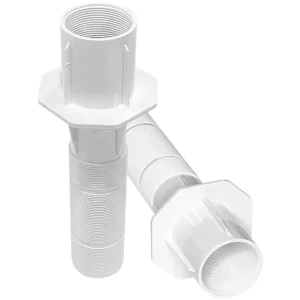 White Swimming Pool Wall Cross PVC Pipe Flexible Water Tube Fittings 2 Port Durable Corrosion Resistant Pool