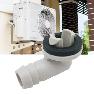 Window Air Conditioner Condenser Drain Water Adapter C Fittings Plastic Hose Connector Elbow Anti Leak Rubber Ring Corrosion