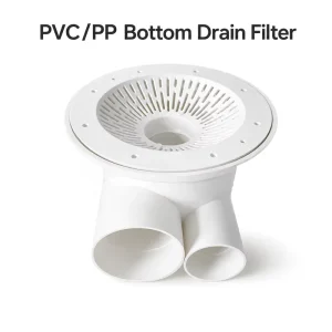 Yu Tank Heavy Duty PVC/PP Fish Pond Double Bottom Drain with Sewage/Drain/Filter Function 285x183MM