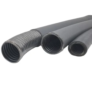 Zinc Metal Hose with Wavy Structure Flat Plastic Sheath Electrical PVC Coated Flexible Conduit for Wire Protection