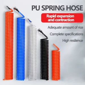 pneumatic PU spring air tube hose air pump air compressor spiral steam pipe coiler telescopic high pressure 8mm or PU Tube